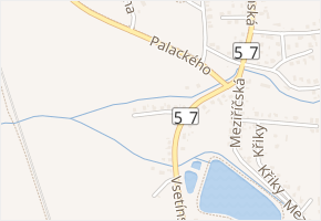 Pomezí v obci Valašské Meziříčí - mapa ulice