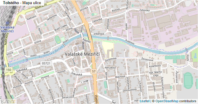Tolstého - mapa ulice