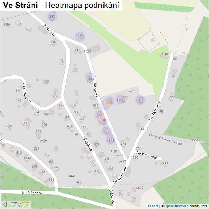Mapa Ve Stráni - Firmy v ulici.