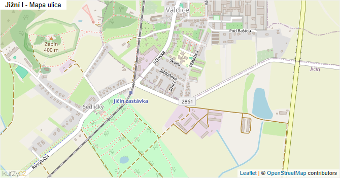 Jižní I - mapa ulice