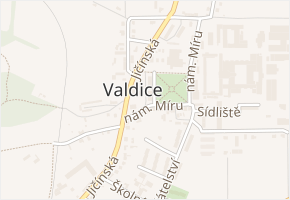 nám. Míru v obci Valdice - mapa ulice