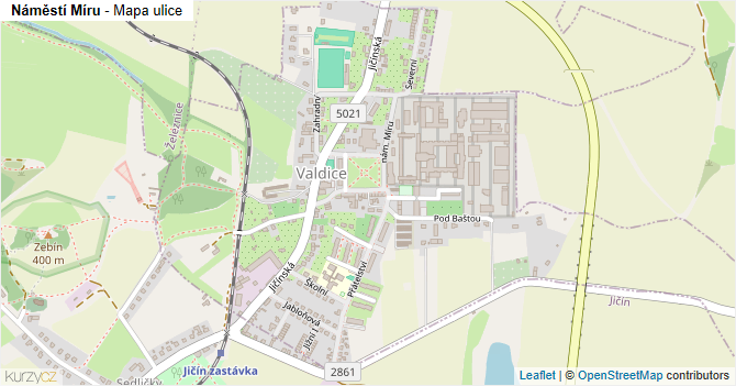 Náměstí Míru - mapa ulice