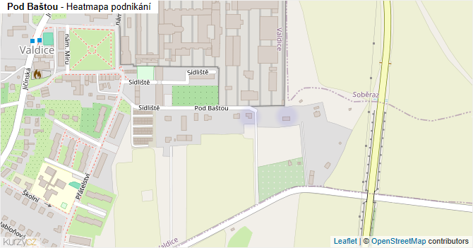 Pod Baštou - mapa podnikání