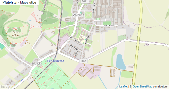 Přátelství - mapa ulice