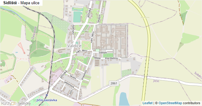 Sídliště - mapa ulice