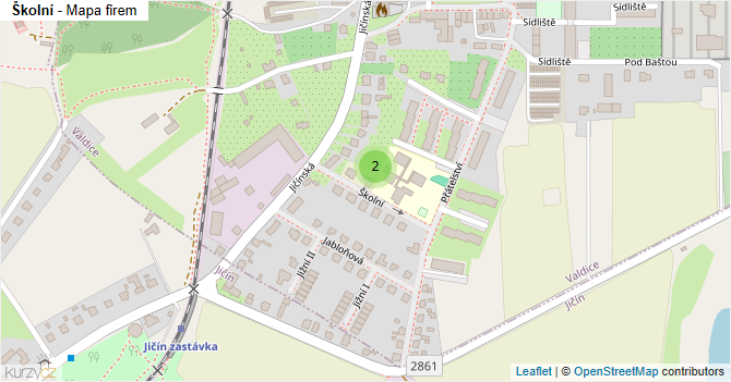 Školní - mapa firem