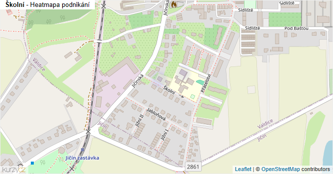 Školní - mapa podnikání
