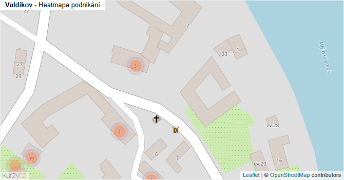 Valdíkov - mapa podnikání
