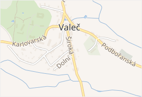 Široká v obci Valeč - mapa ulice