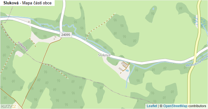 Sluková - mapa části obce