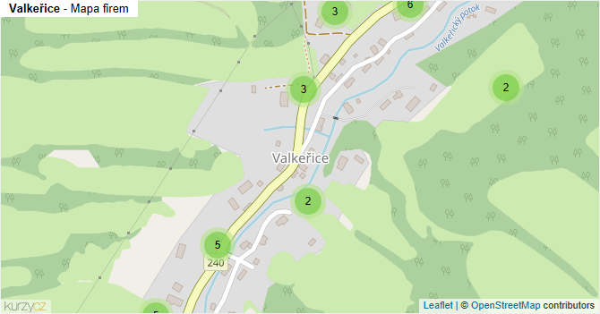 Valkeřice - mapa firem