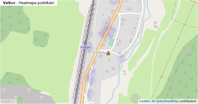 Valšov - mapa podnikání