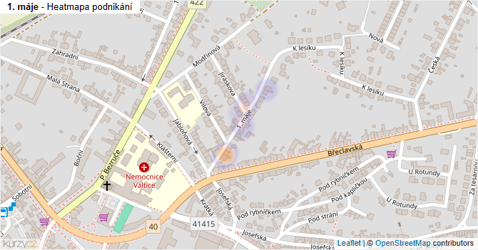 1. máje - mapa podnikání