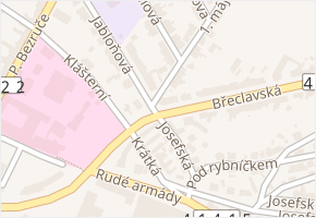Břeclavská v obci Valtice - mapa ulice