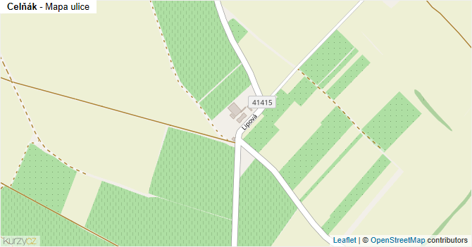 Celňák - mapa ulice
