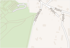 Dlážděná v obci Valtice - mapa ulice