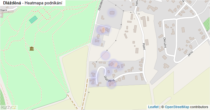Dlážděná - mapa podnikání