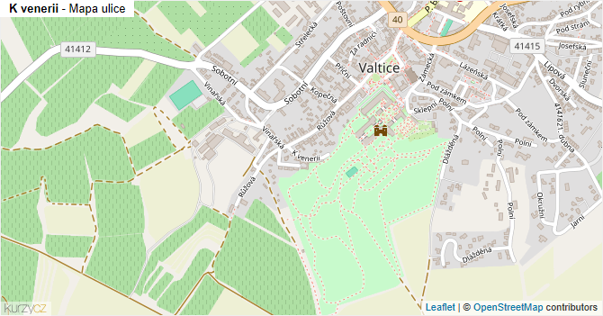 K venerii - mapa ulice