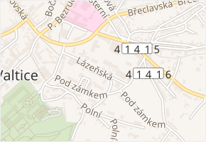 Lázeňská v obci Valtice - mapa ulice
