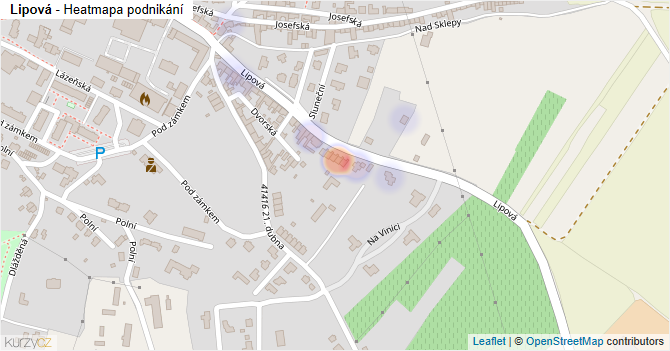 Lipová - mapa podnikání