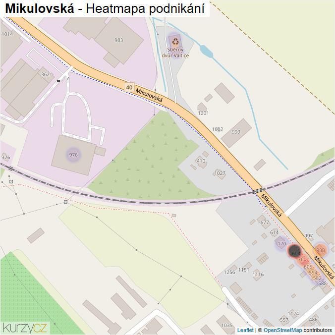 Mapa Mikulovská - Firmy v ulici.