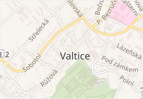nám. Svobody v obci Valtice - mapa ulice