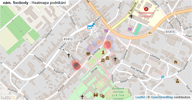 nám. Svobody - mapa podnikání