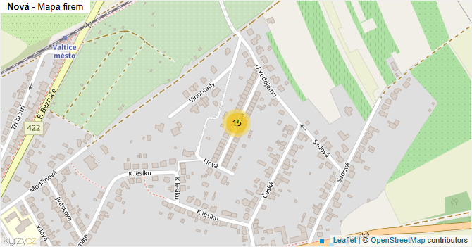 Nová - mapa firem