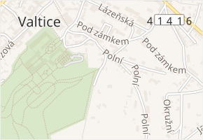 Polní v obci Valtice - mapa ulice