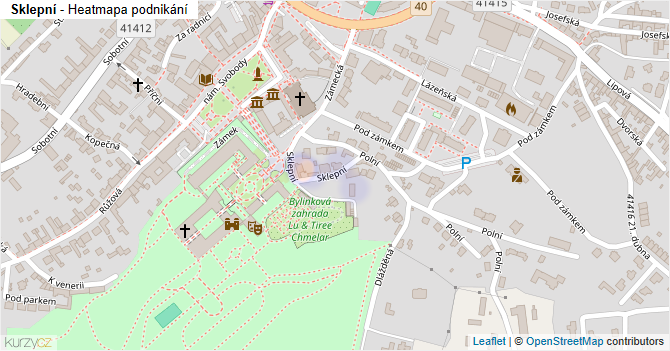 Sklepní - mapa podnikání