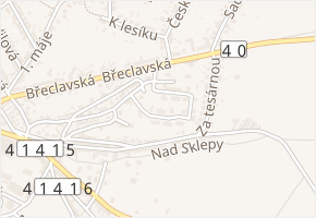 U rotundy v obci Valtice - mapa ulice