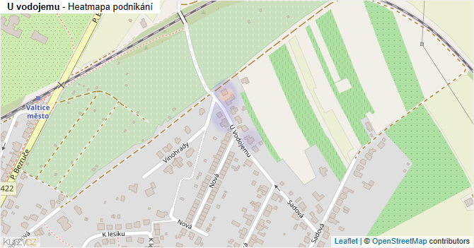 U vodojemu - mapa podnikání