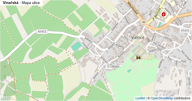 Vinařská - mapa ulice