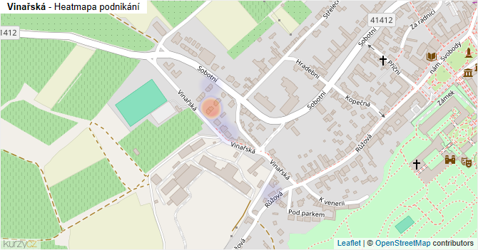 Vinařská - mapa podnikání