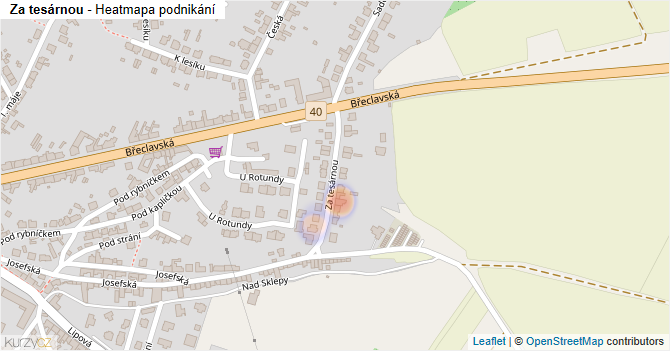 Za tesárnou - mapa podnikání