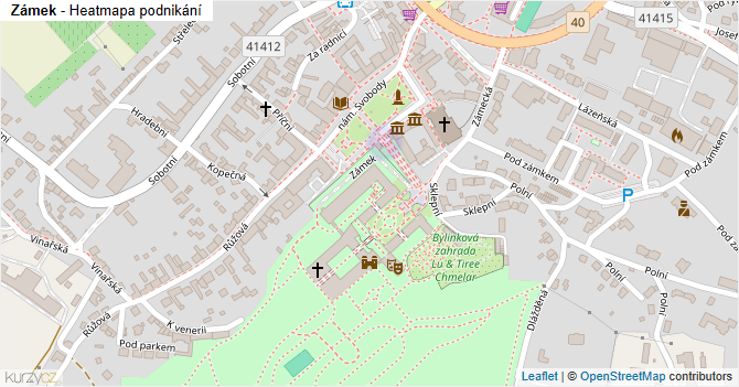 Zámek - mapa podnikání