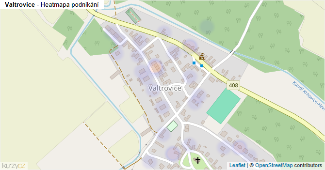 Valtrovice - mapa podnikání