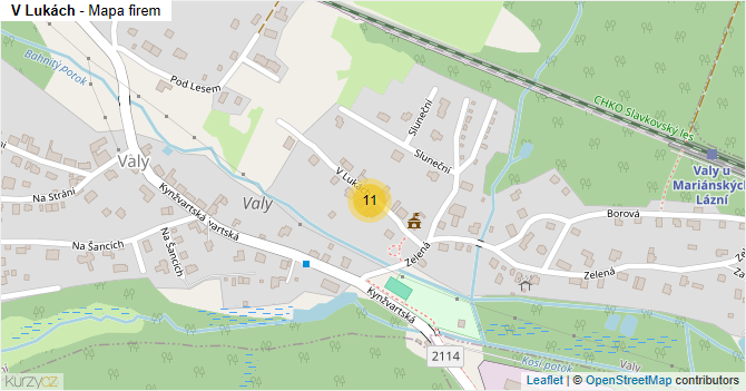 V Lukách - mapa firem