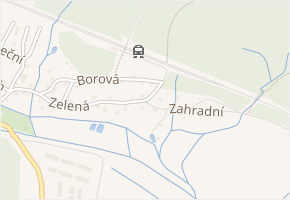 Zelená v obci Valy - mapa ulice