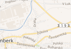 Draha v obci Vamberk - mapa ulice