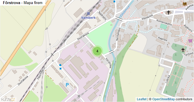 Főrstrova - mapa firem