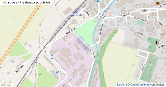 Főrstrova - mapa podnikání