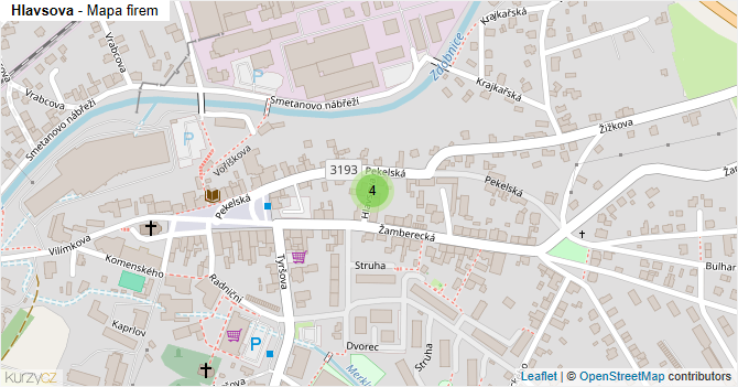Hlavsova - mapa firem