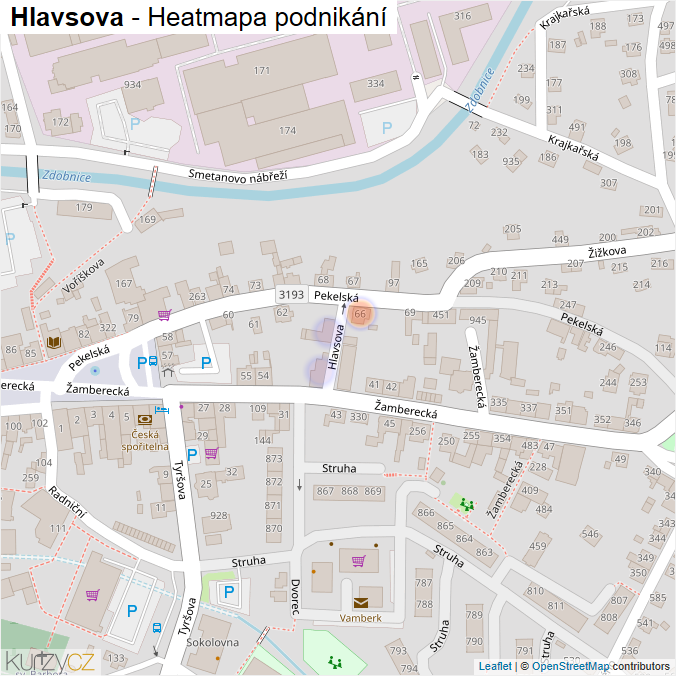 Mapa Hlavsova - Firmy v ulici.