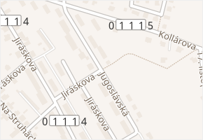 Jugoslávská v obci Vamberk - mapa ulice