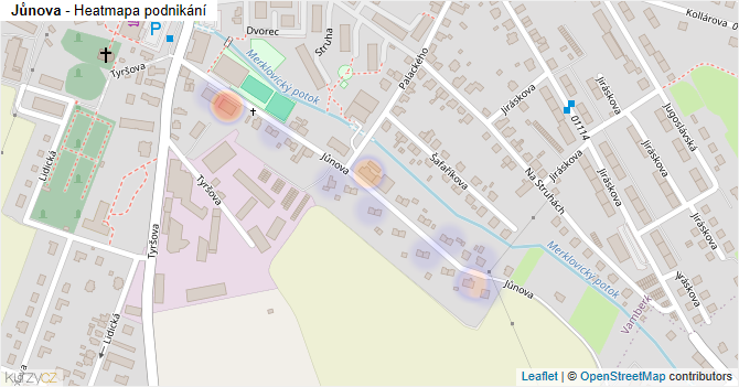 Jůnova - mapa podnikání