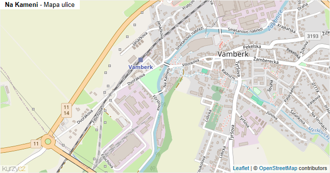 Na Kameni - mapa ulice