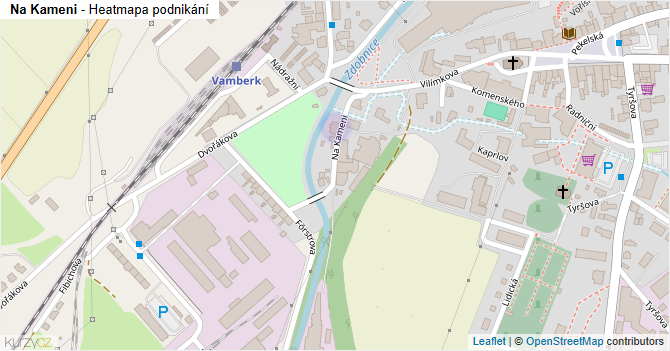 Na Kameni - mapa podnikání