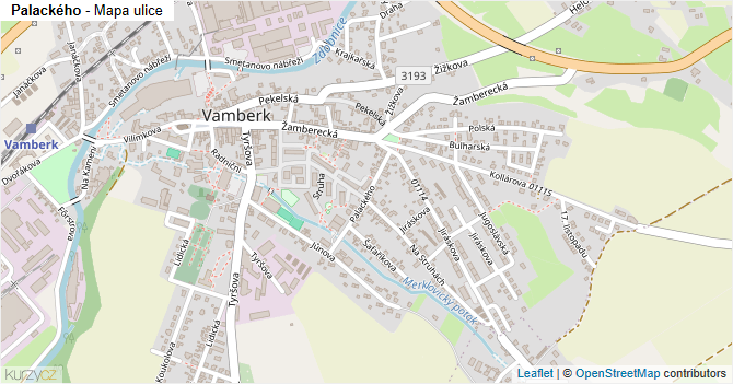 Palackého - mapa ulice