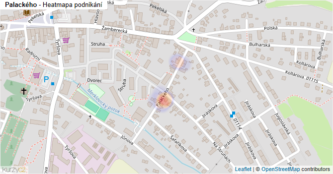 Palackého - mapa podnikání